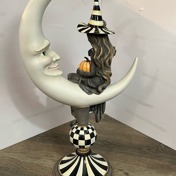 MacKenzie-Childs Spellbound Witch and Moon Figure Halloween Decor - Picture 4 of 6